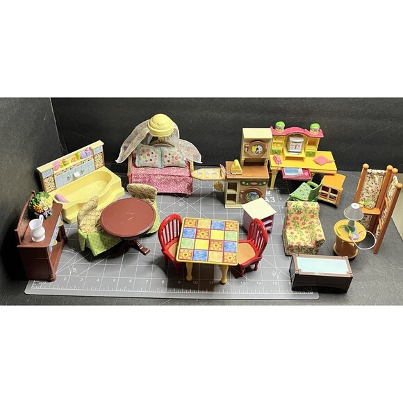 Fisher-Price Other - Vintage Fisher Price Loving Family Doll House Furniture Lot Bundle
